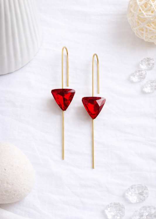 Astra Edge Ear Pin – Ruby Red