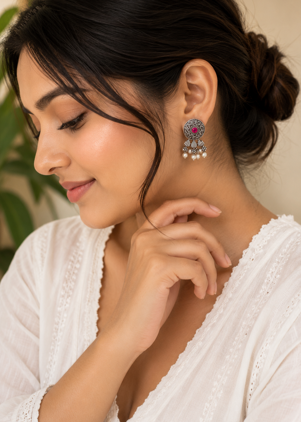 Noorika Stone Drop Earrings