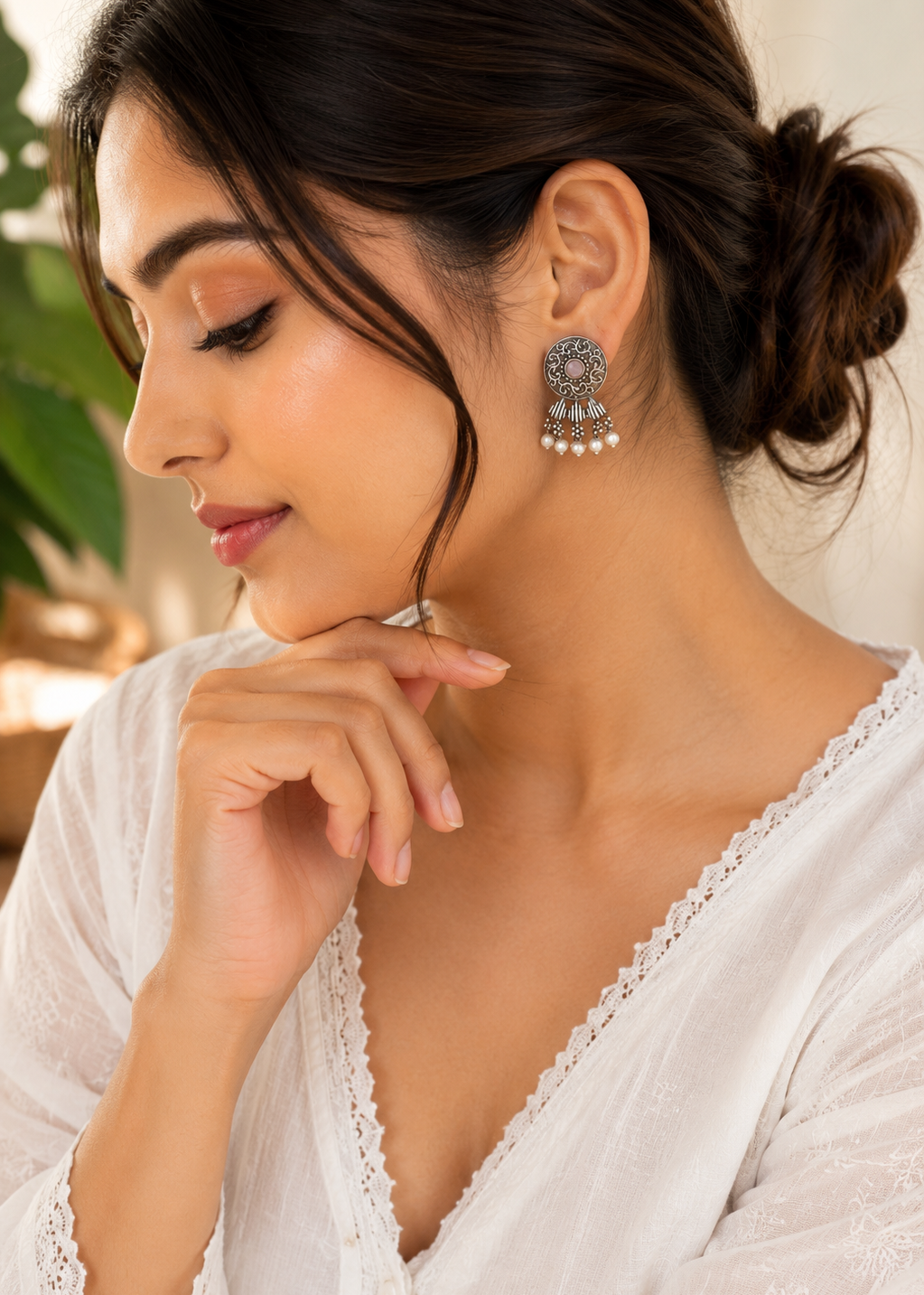 Noorika Stone Drop Earrings