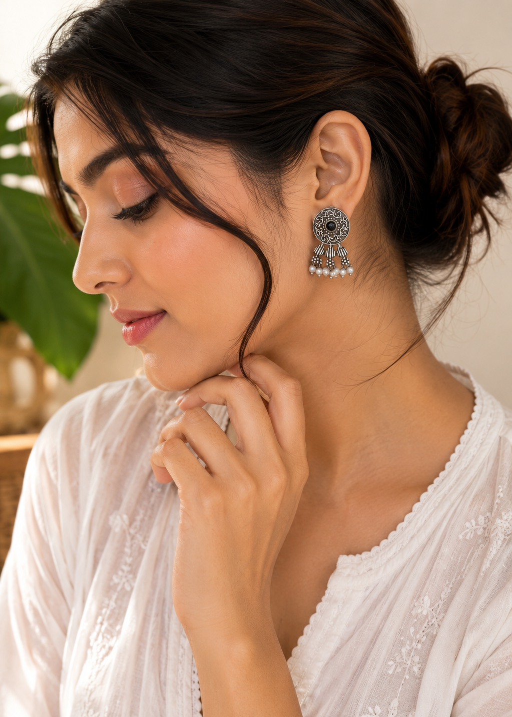 Noorika Stone Drop Earrings