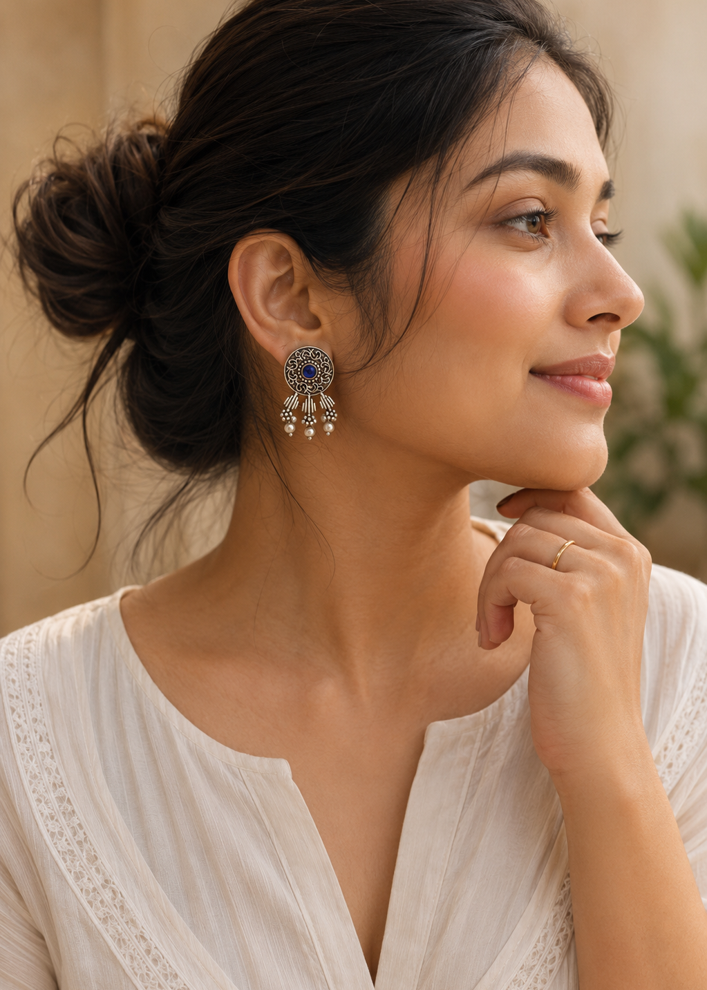 Noorika Stone Drop Earrings