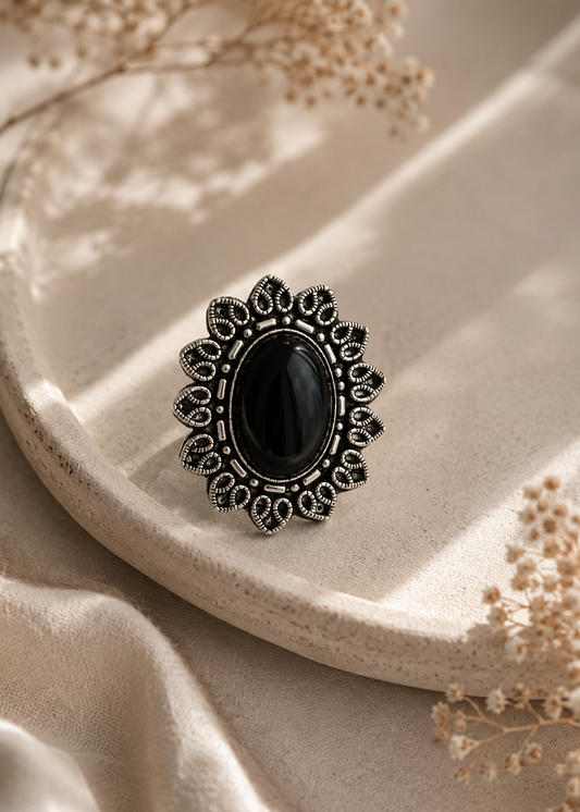 Midnight Bloom Ring