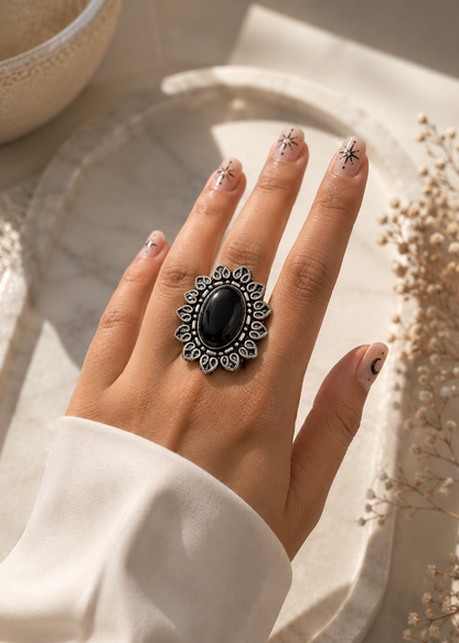 Midnight Bloom Ring