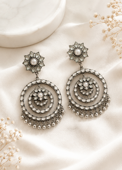 Noor Mahal Chandbali Earrings