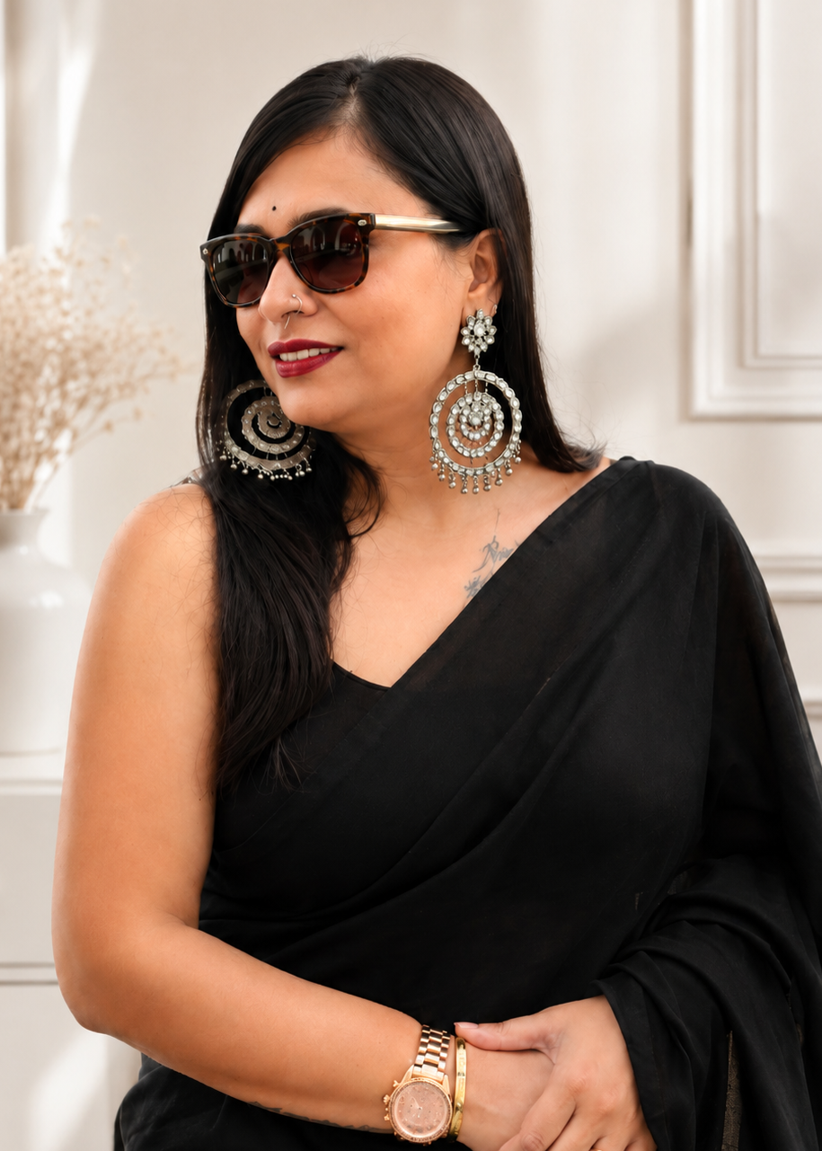 Noor Mahal Chandbali Earrings