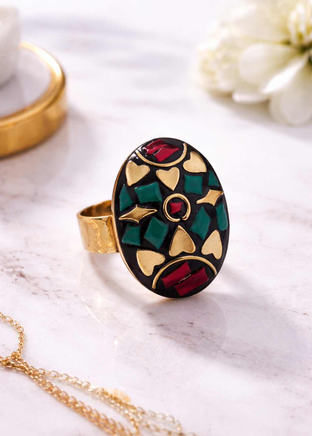 Satrangi Afghani Ring