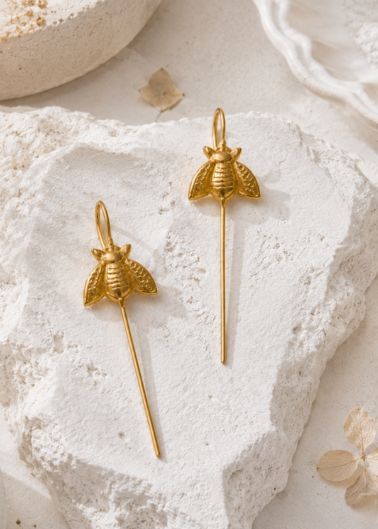 Bhramar Handmade Brass Ear Pin