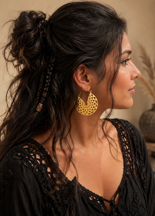 Sunburst Mandala Hoops