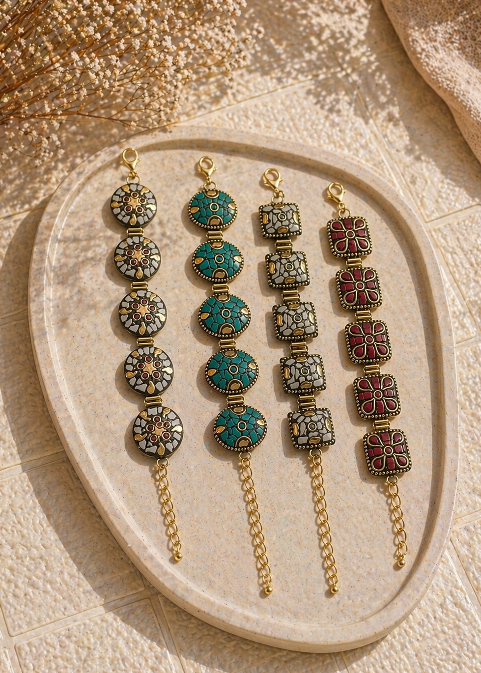 Zarina – Mosaic Charm Afghani Bracelets