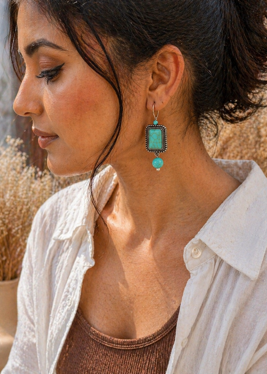 Turquoise Tale Ear Rings