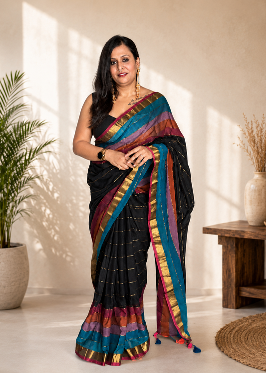 Rangrekha Mul Cotton Saree