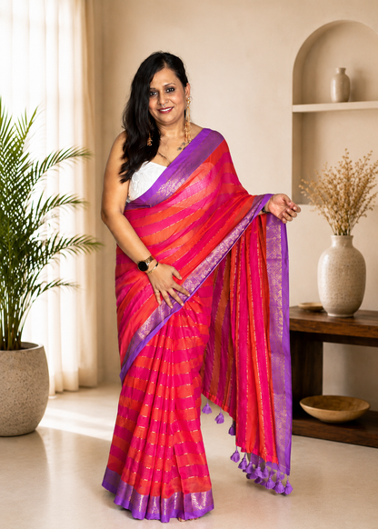 Rangtara Mul Cotton Saree