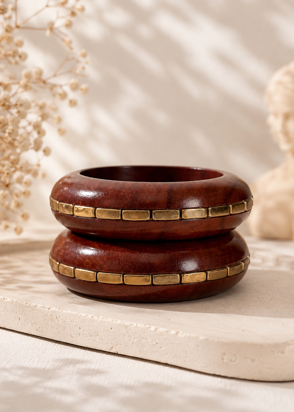 Mahogany Trail Wooden Bangle (1 Pc)