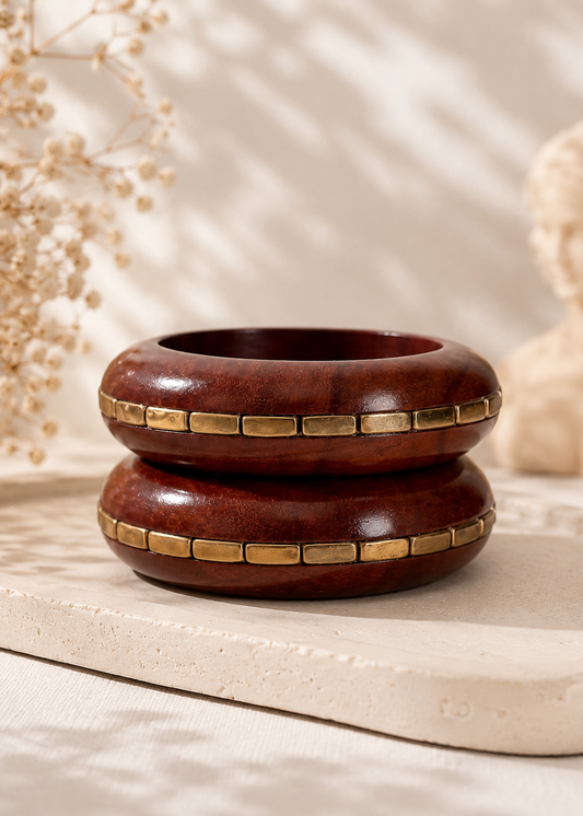 Mahogany Trail Wooden Bangle (1 Pc)
