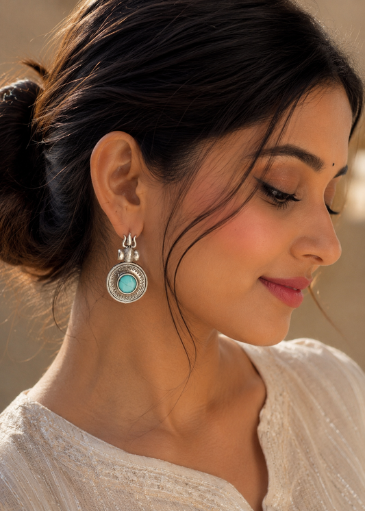Neel Trishul Ear Ring