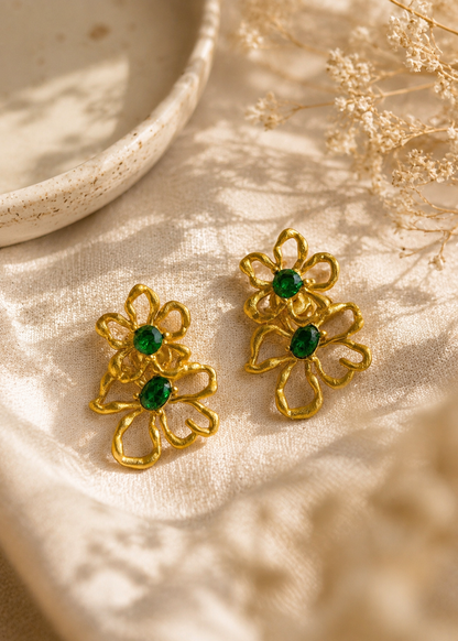 Scarlet Bloom Ear Ring