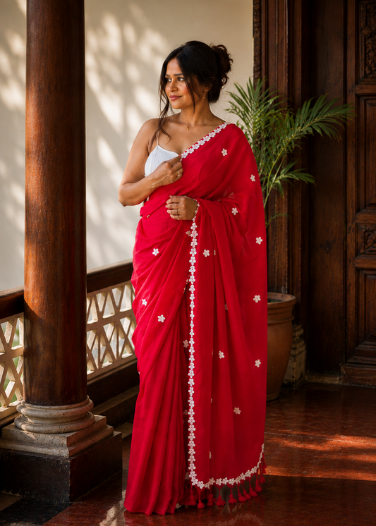 Nayantara Khadi Red