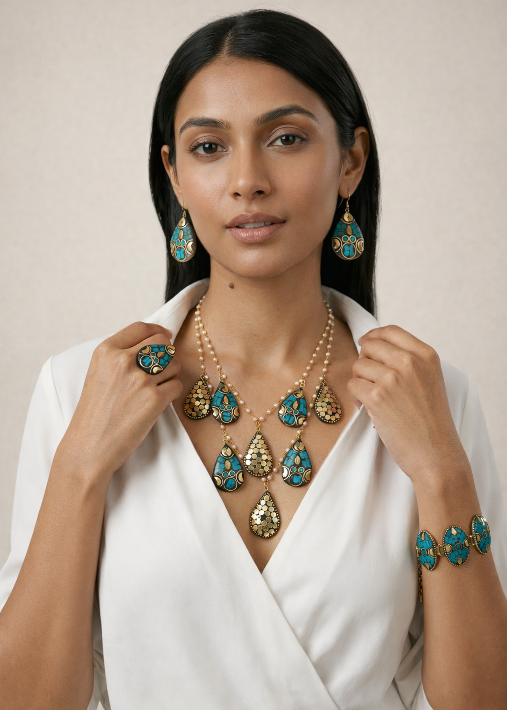 Complete Afghani Jewelry Set - Noorjahan Collection Bundle