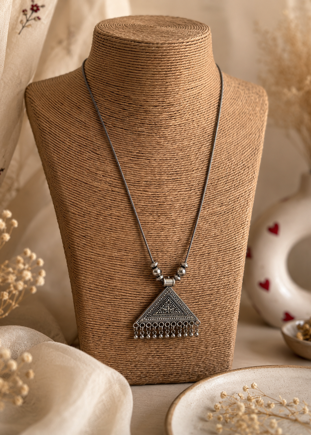 Nazaakat – Oxidized Pendant Necklace