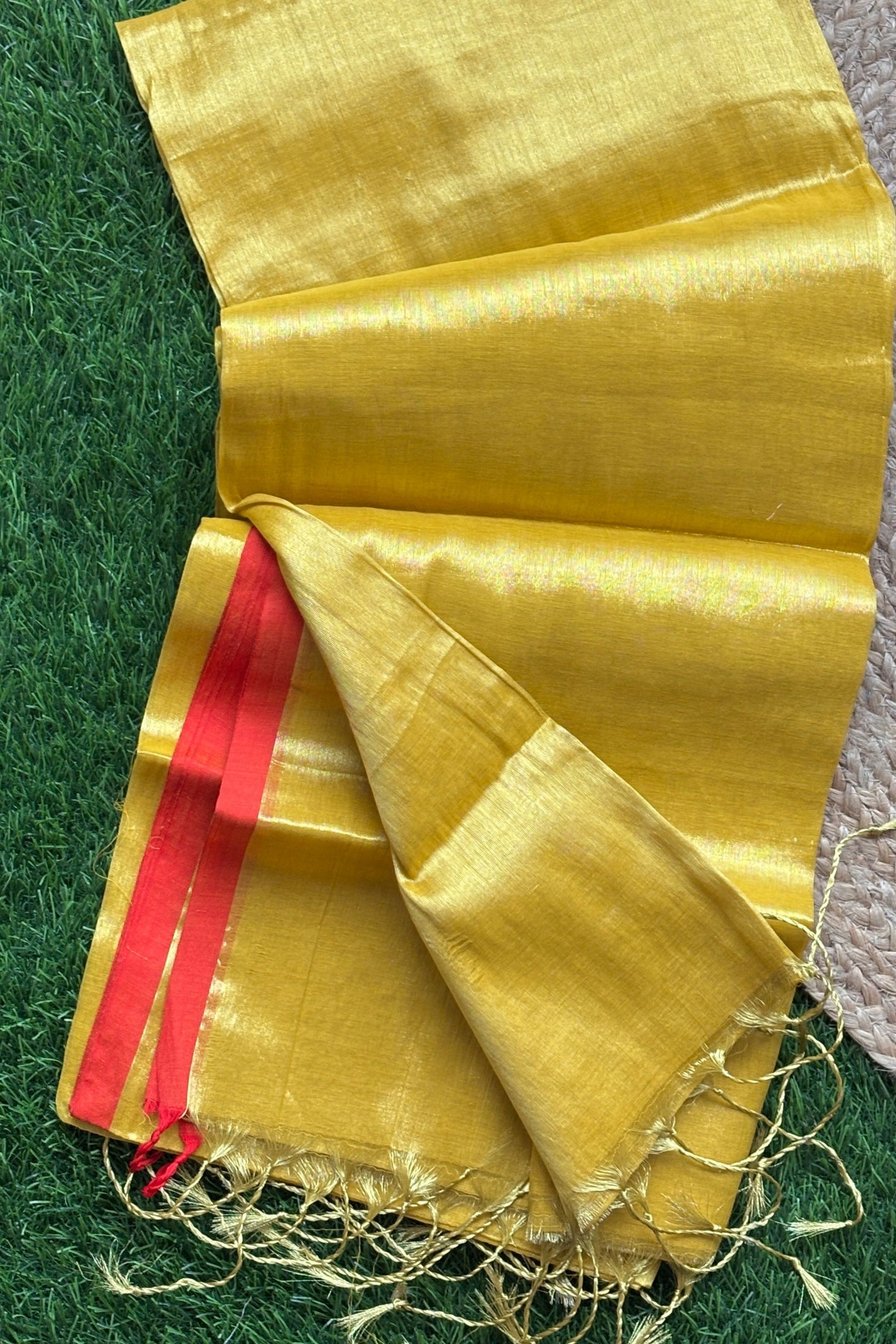 Raga Tissue - Golden Yellow & Red