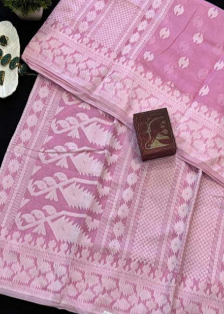Pink Karat Jamdani
