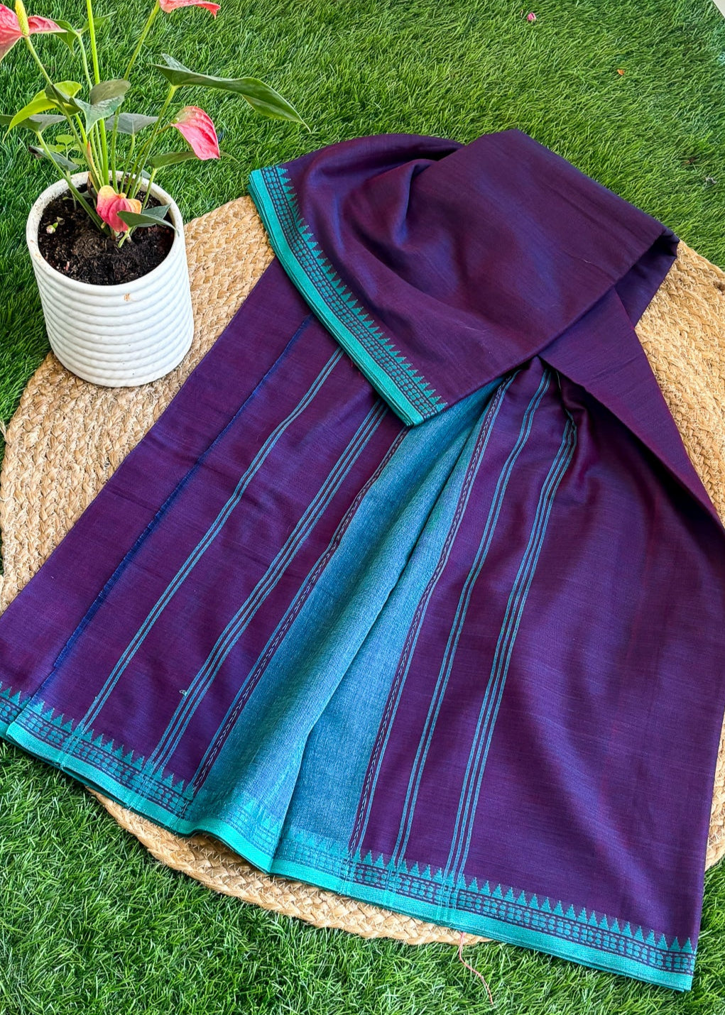 Neelpushpa Dhonekhali Saree