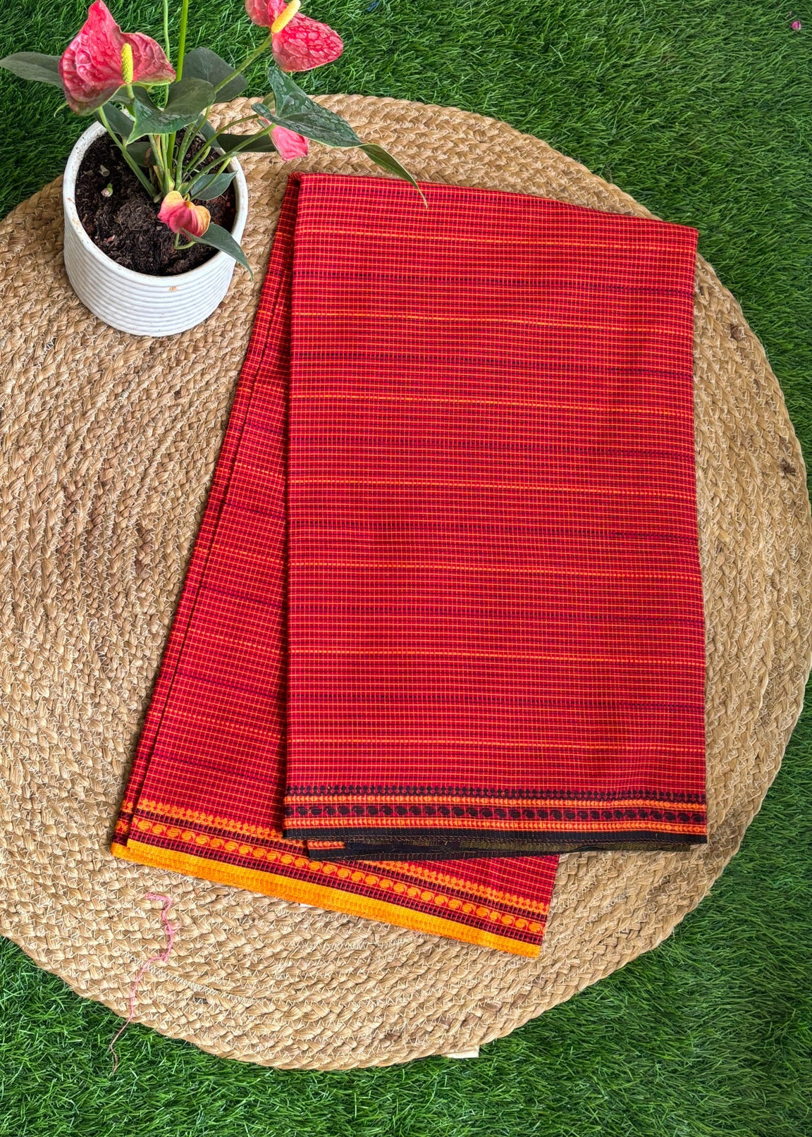 Chitralekha Dhonekhali (Vermilion & Black)