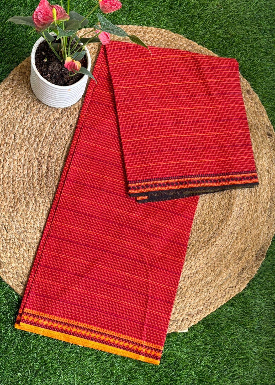 Chitralekha Dhonekhali (Vermilion & Black)