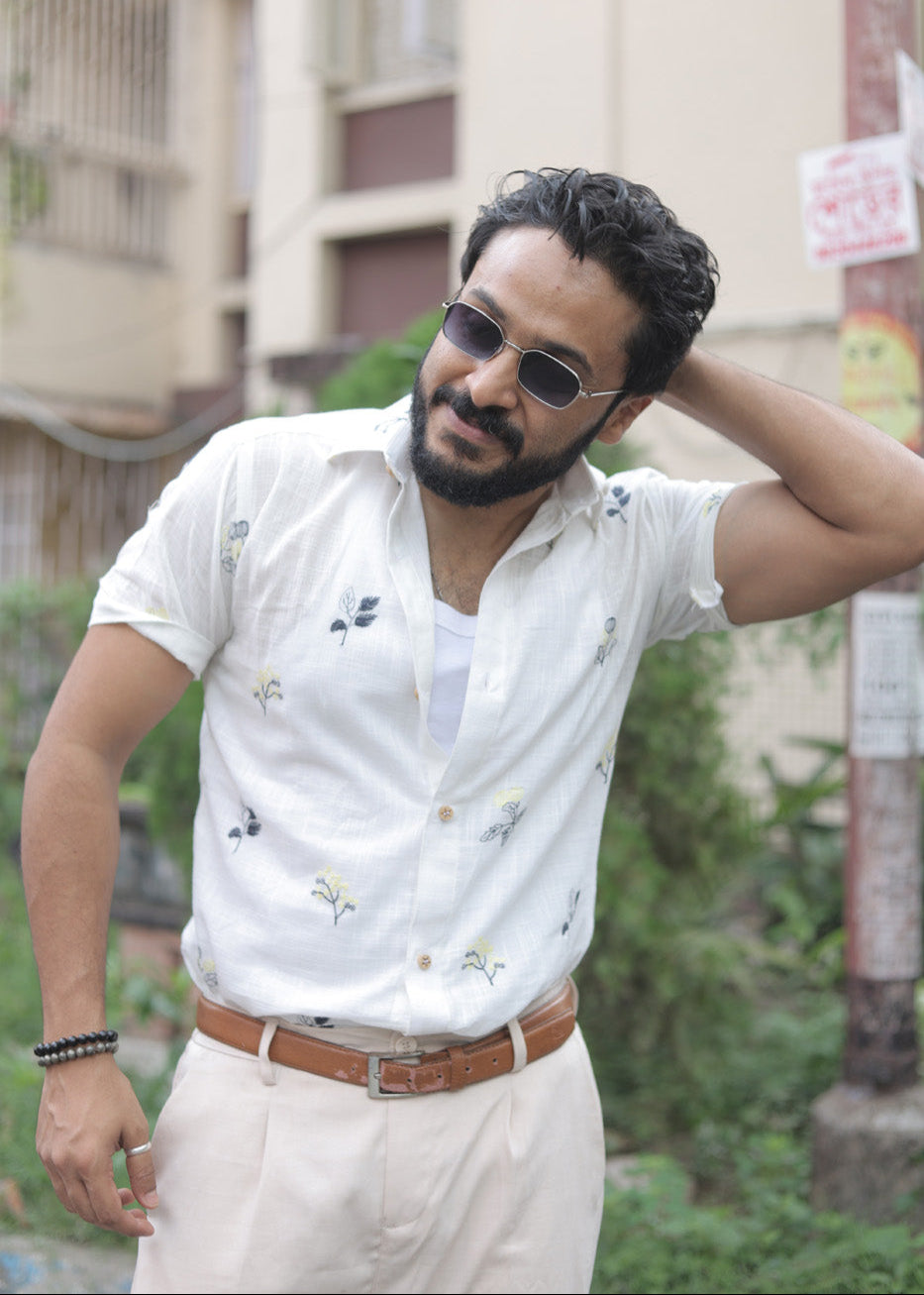 Bare Loom Floral Embroidery Men's Shirt