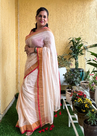 Shubhra Mul Cotton Saree