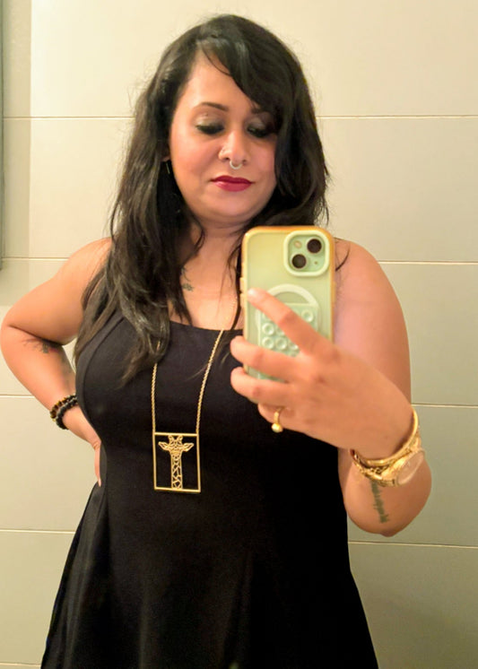 Zira Brass Pendant Neck Piece