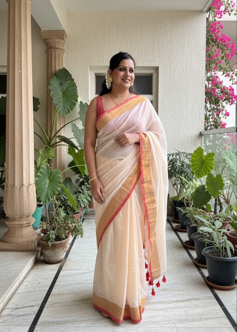Shubhra Mul Cotton Saree