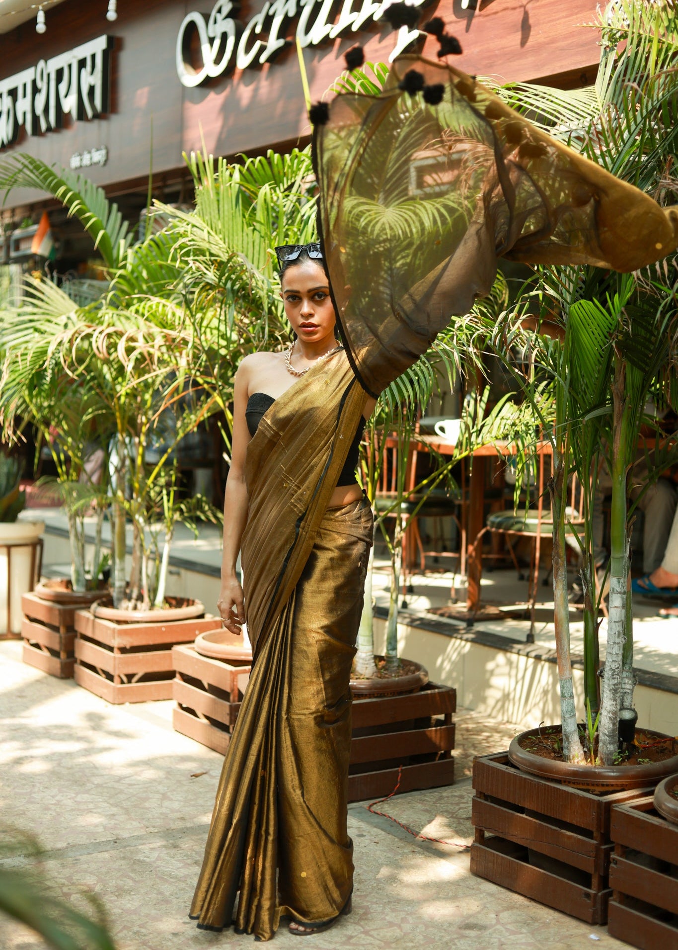 Ginnie Gold Tissue Saree