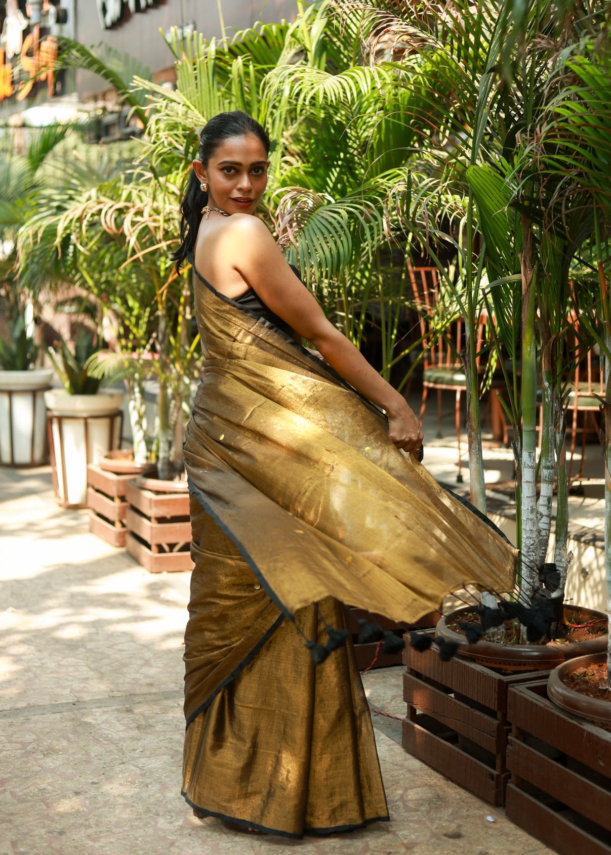 Ginnie Gold Tissue Saree