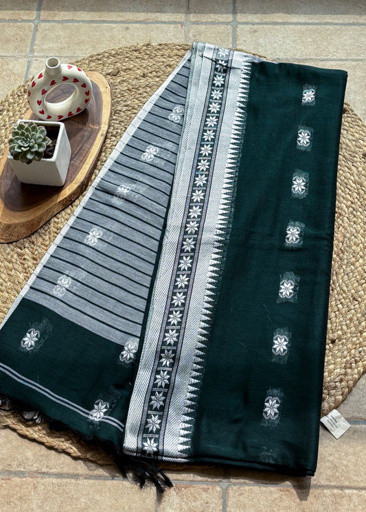 Iravati Handloom Dark Green