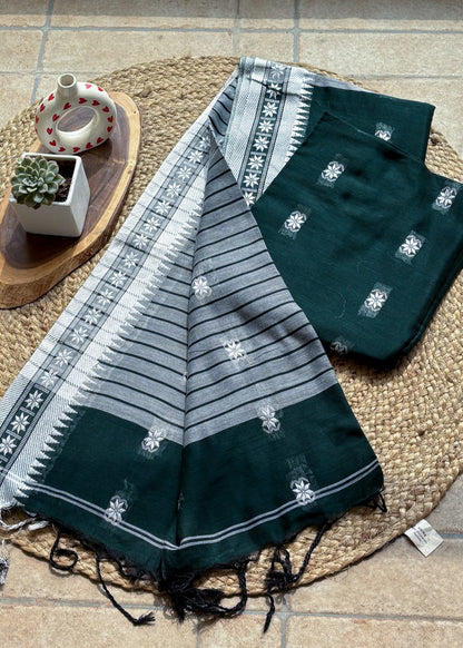 Iravati Handloom Dark Green