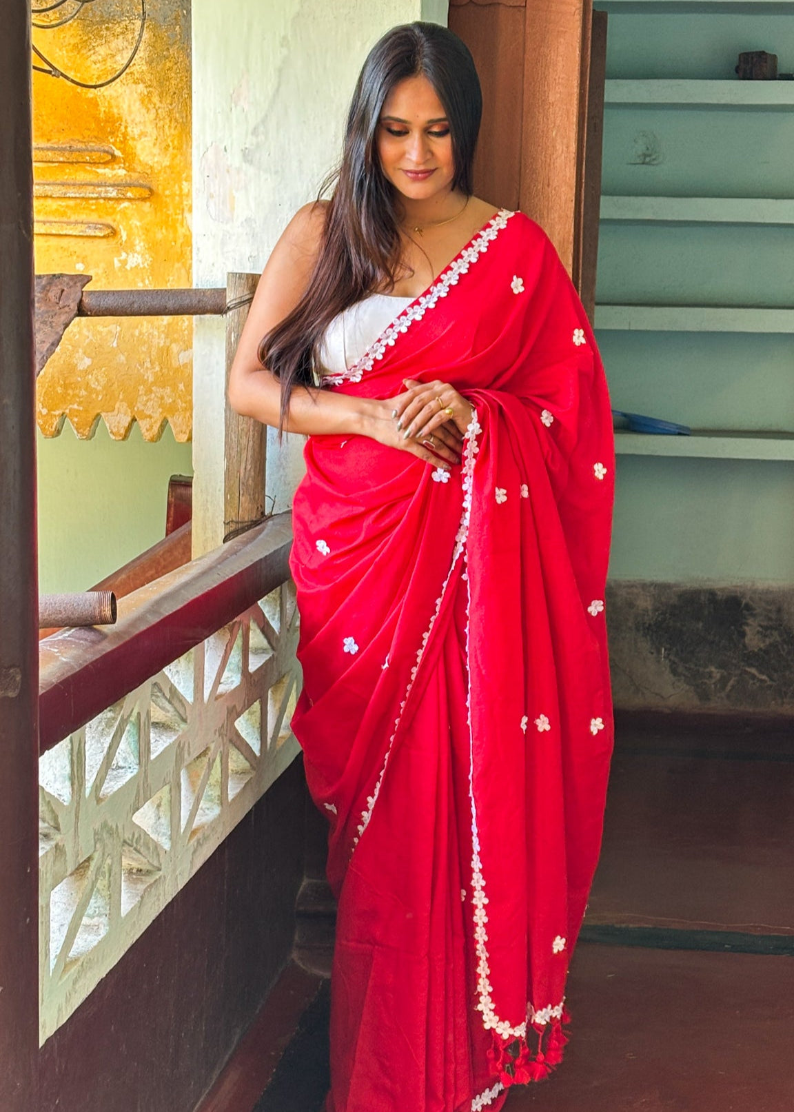Nayantara Khadi Red