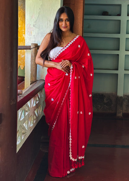 Nayantara Khadi Red