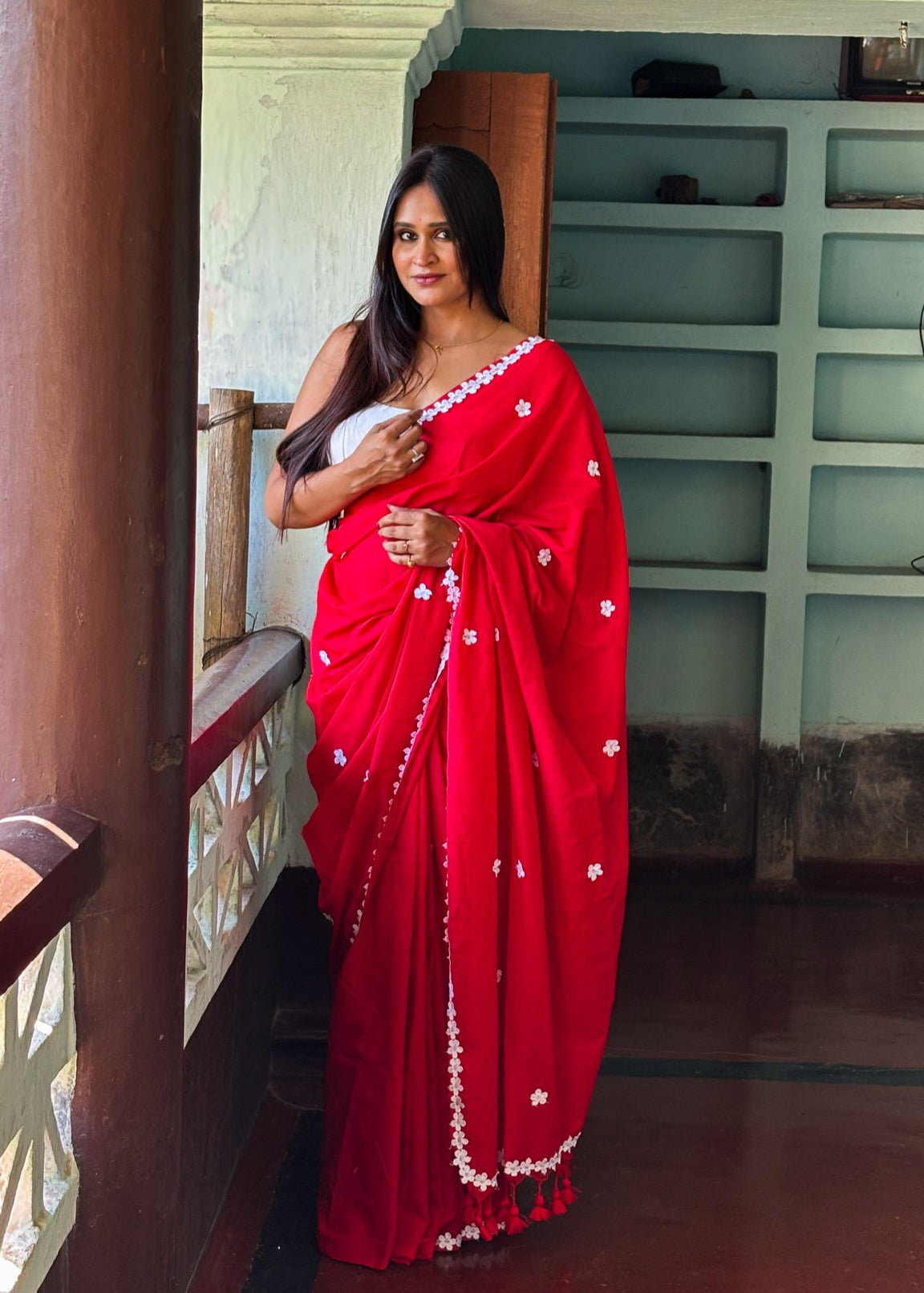 Nayantara Khadi Red