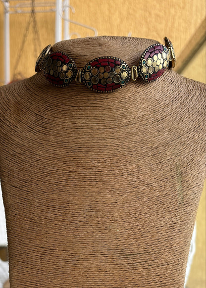 Gulab Gold Afghani Choker