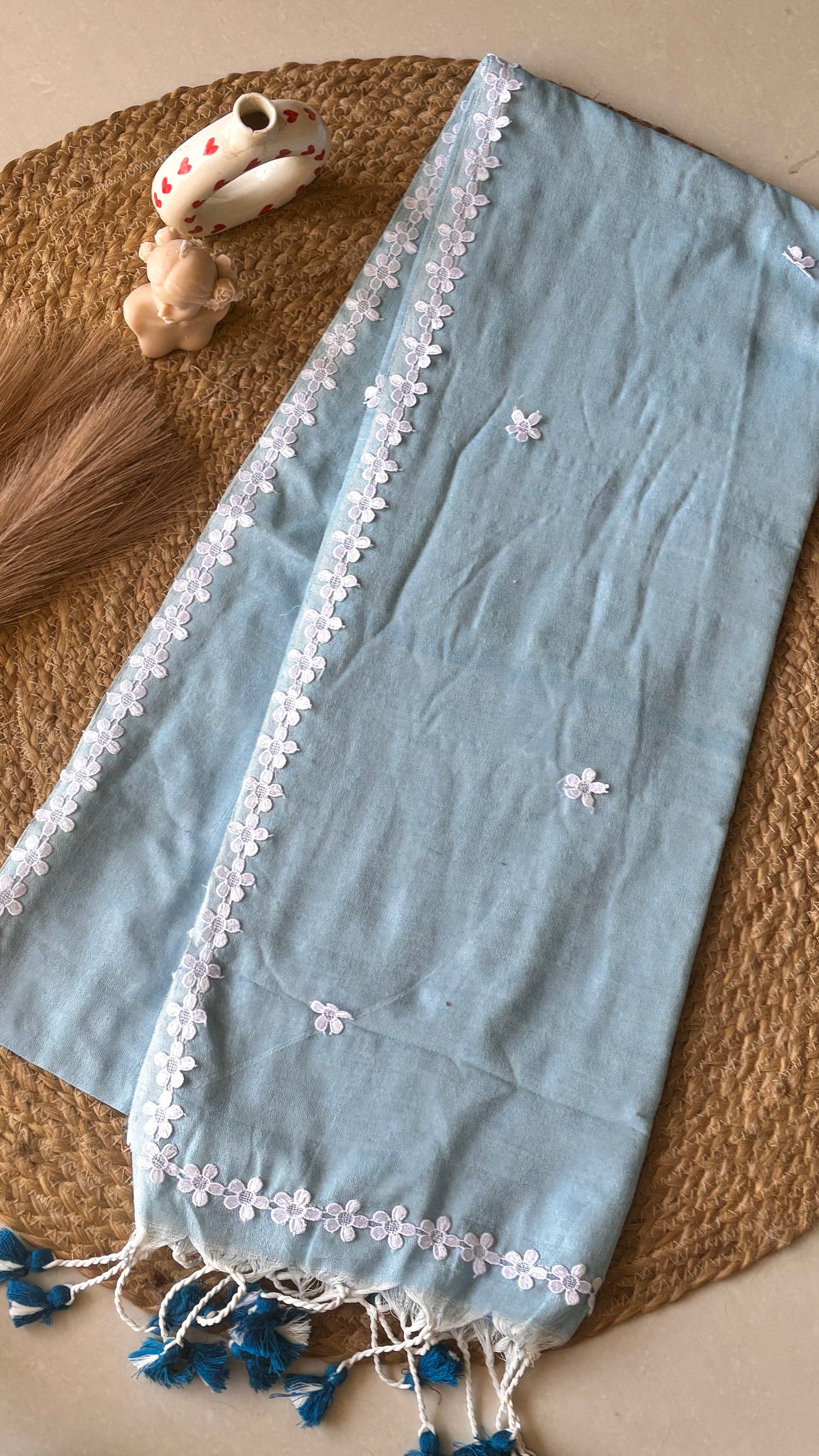 Nayantara Khadi Sky Blue