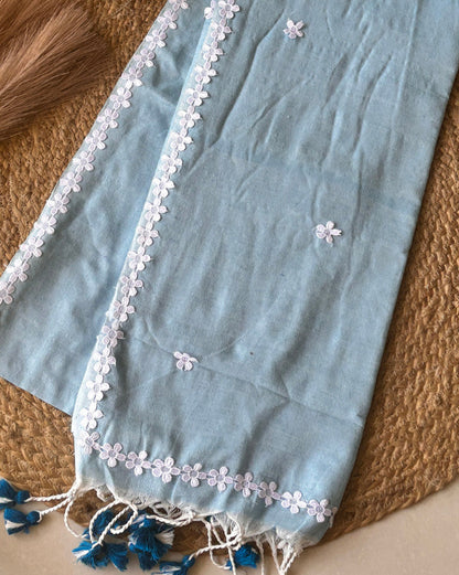 Nayantara Khadi Sky Blue