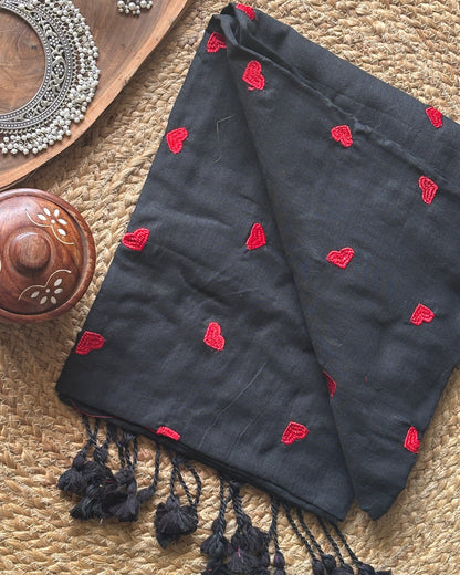 Black & Red Love Khadi
