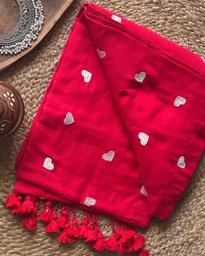 Love Khadi Red & White