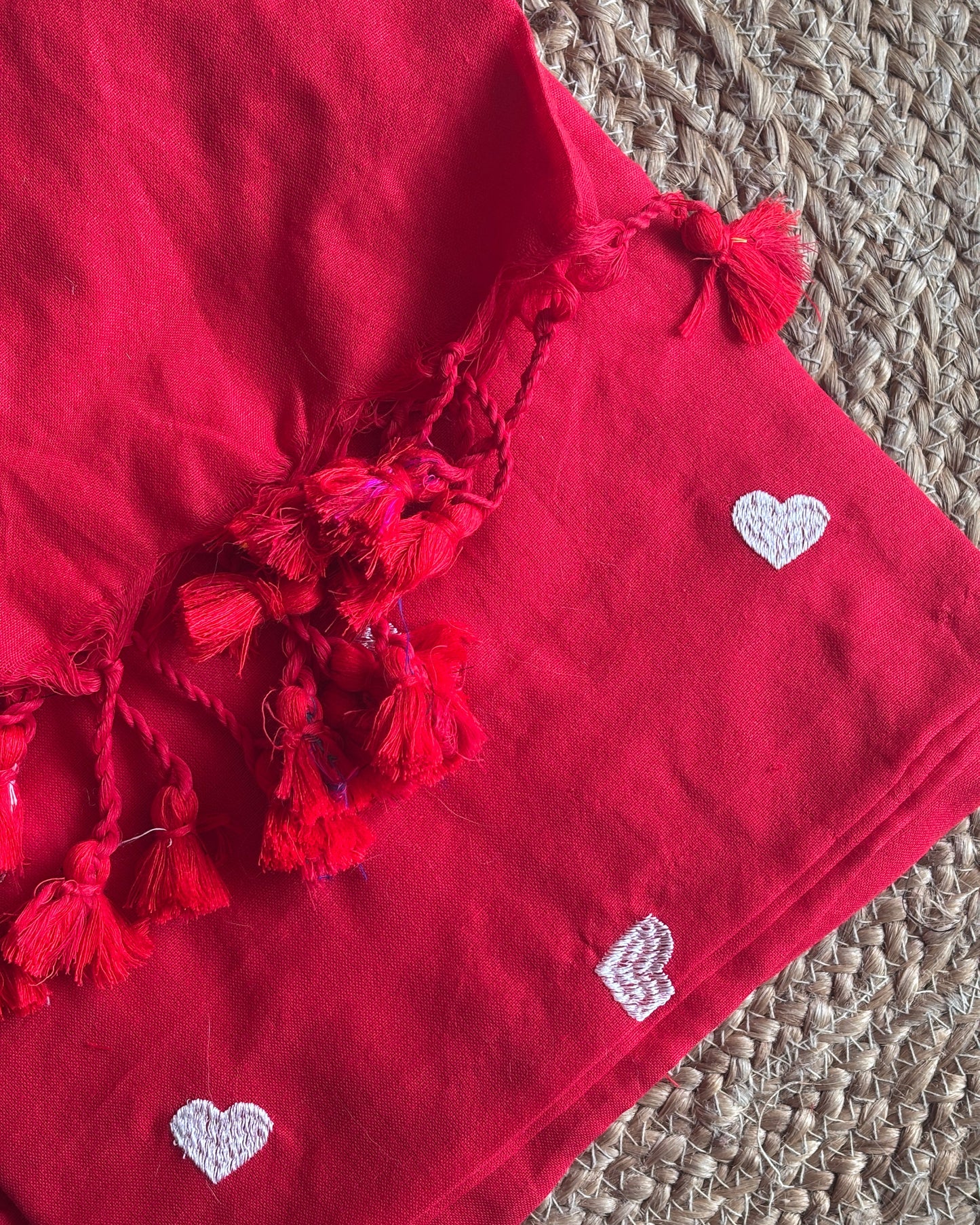 Love Khadi Red & White