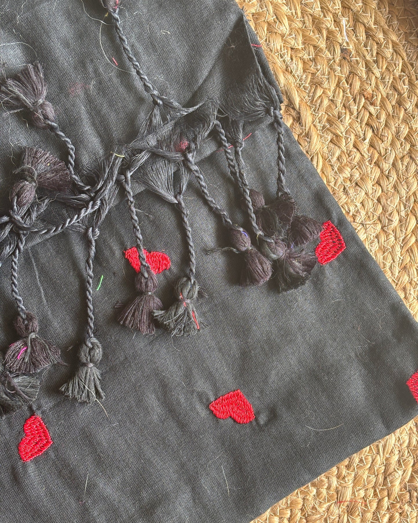 Black & Red Love Khadi