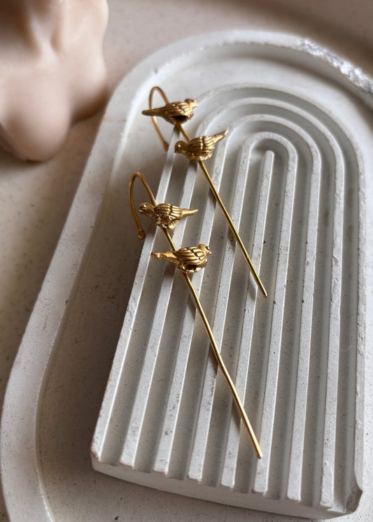 Panchi Handmade Brass Ear Pin