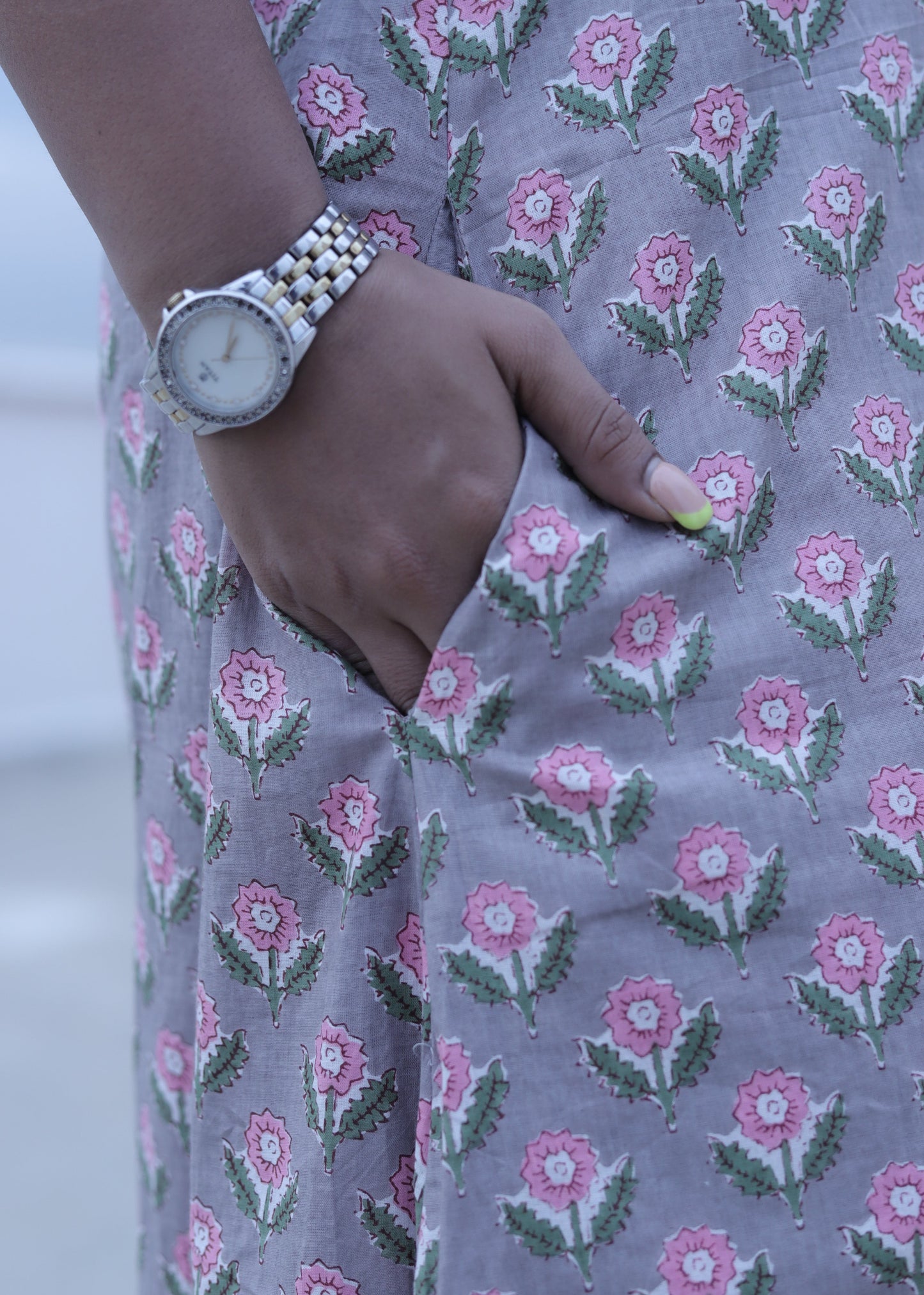 Phoolkari Tie Strap Dress