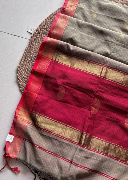 Raga Rekha - Olive & Vermilion