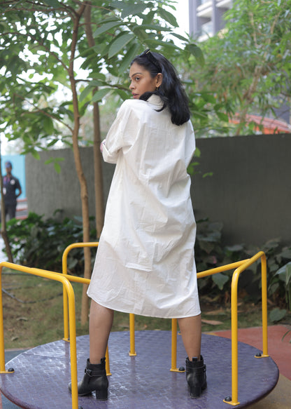 The White Code Shirt Dress